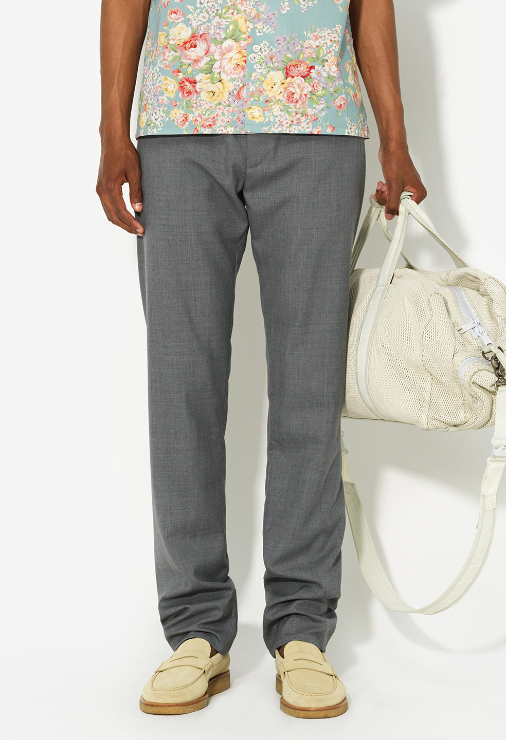 Wool Easy Trouser / Grey