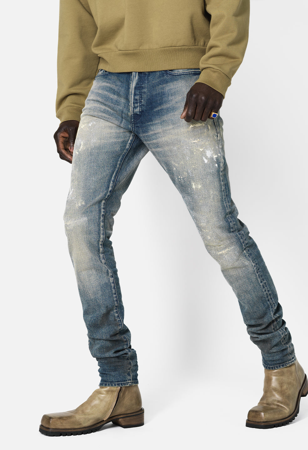 JOHN ELLIOTT Distressed スキニーデニム-