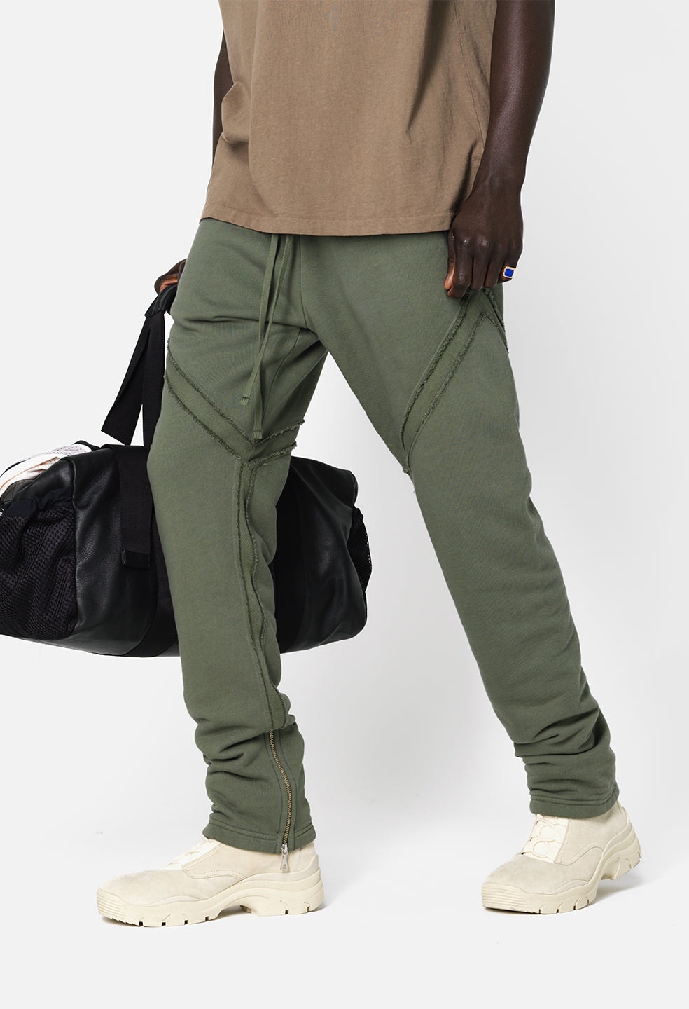 Men's sweatpants - dark grey P735  MODONE wholesale - Clothing For Men