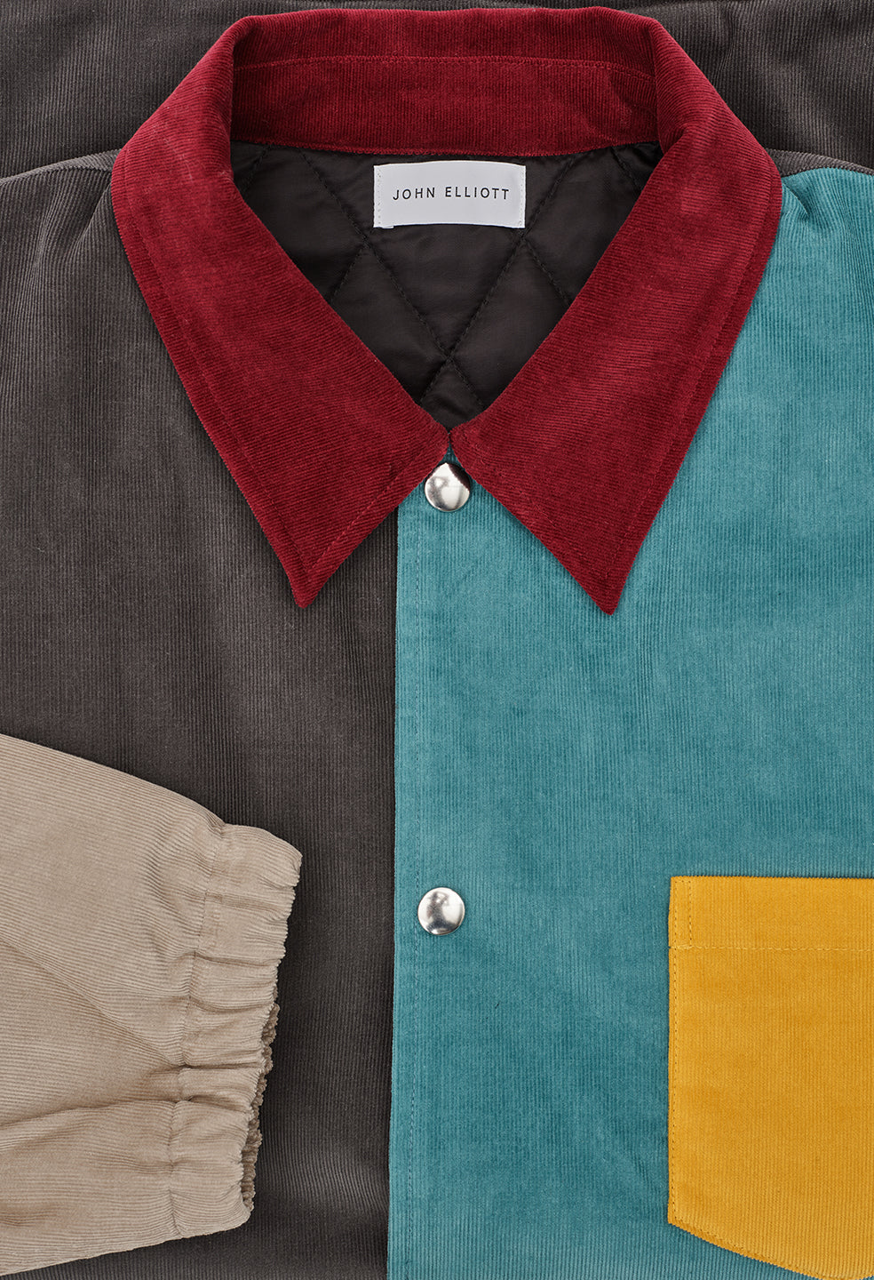 Corduroy Paneled Coach's Jacket / Multi