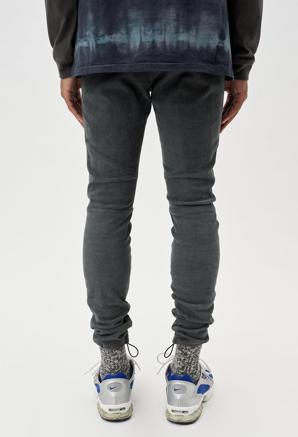 Leather Escobar Pants / Charcoal Suede