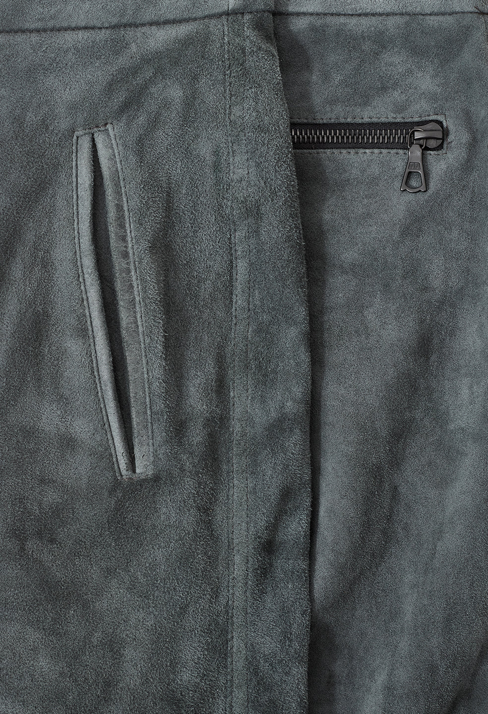 Leather Escobar Pants / Charcoal Suede