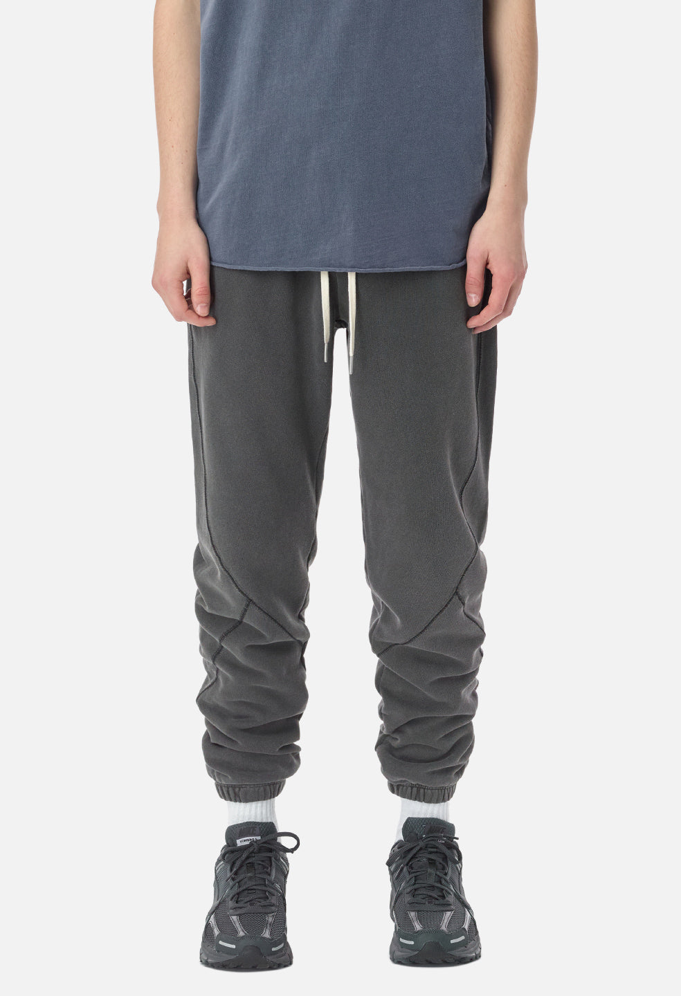 loose black sweatpants