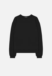 plain black crew neck