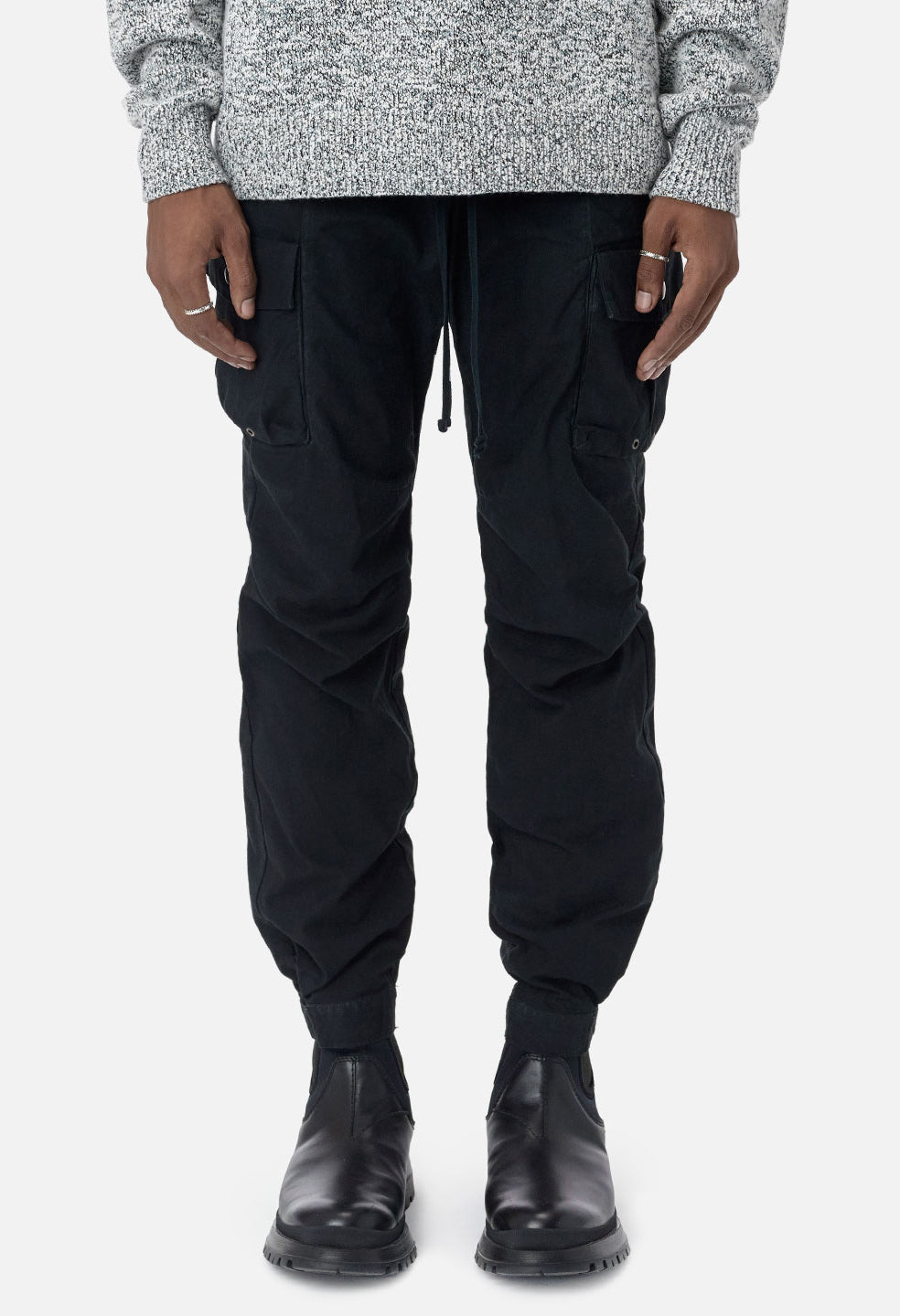 black long cargo pants