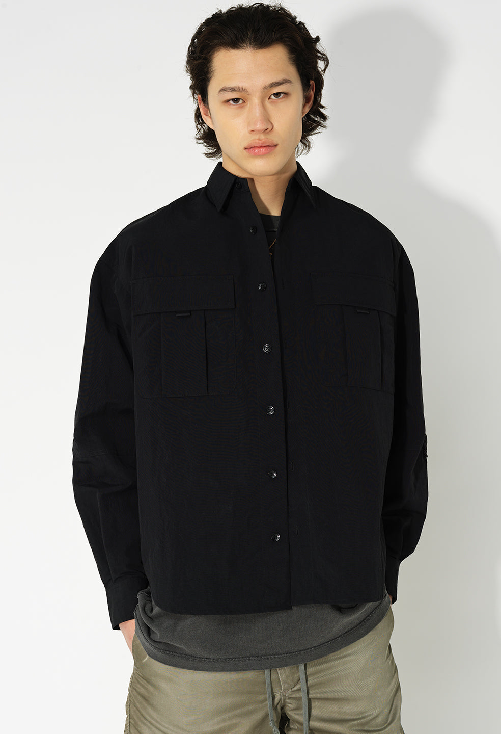 John Elliott Safari Shirt Jacket in Black